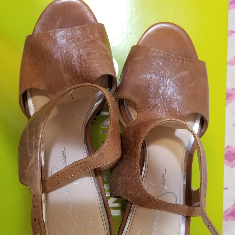 Jessica Simpson brown heels